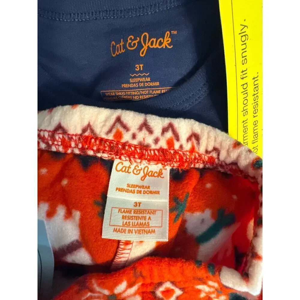 Cat & Jack Winter Holiday‎ Theme Sleepwear 2 piece Set Unisex 3T NWT